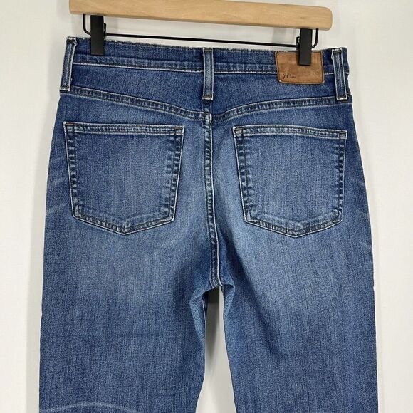 J Crew Jeans Size 28 Womens Blue High Rise Straightaway Vintage Wash Crop Denim - Picture 5 of 9